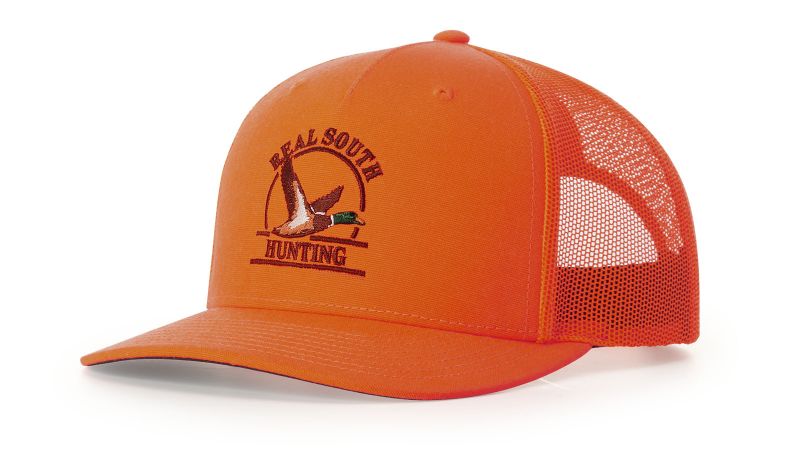 Richardson 882FP Blaze Orange Fiver Panel Mesh Back Cap – Red's