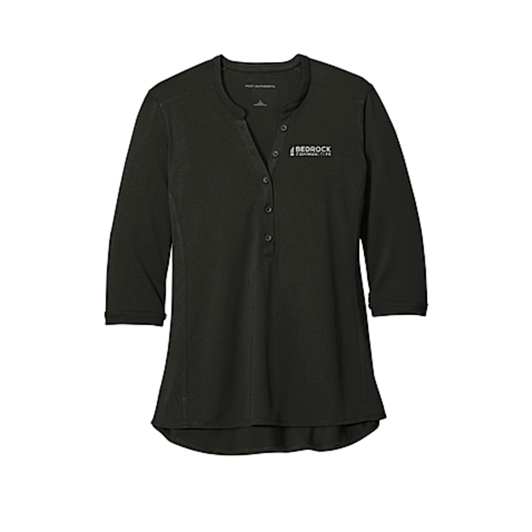 Bedrock Communities - Ladies UV Choice Pique Henley