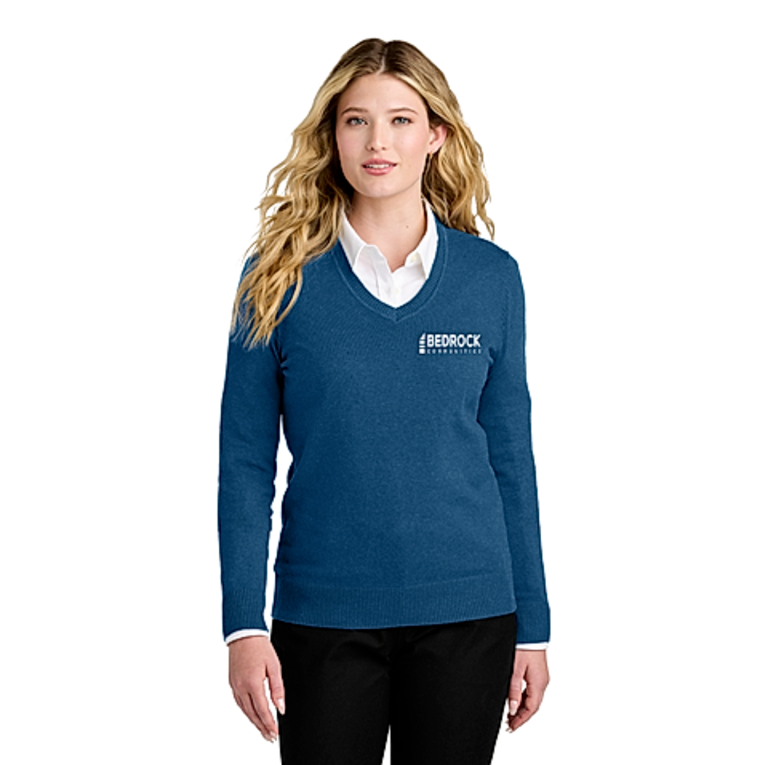 Bedrock Communities - Women's Easy Care V-Neck Sweater