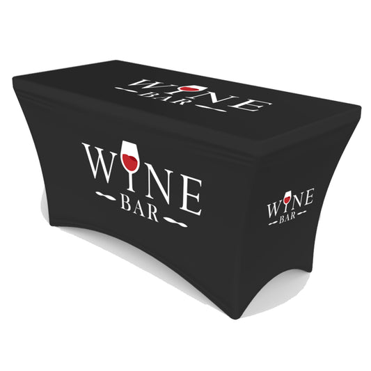4' Spandex Table Cover (24"W) @ 36"H Counter Height - Full Dye Sub