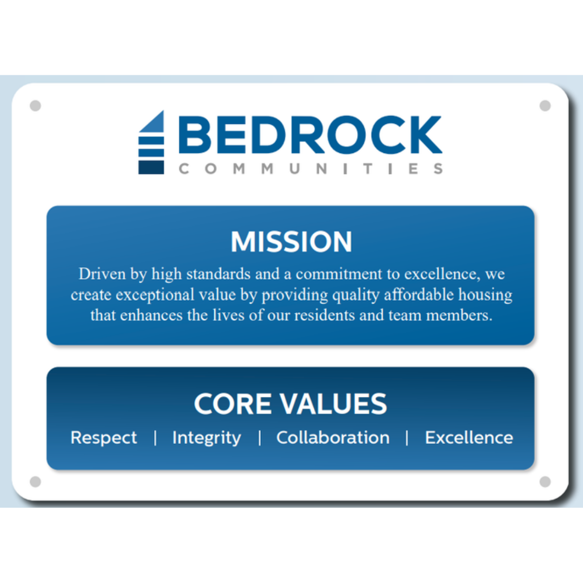 Bedrock Communities - Bedrock Mission Wall Hanging