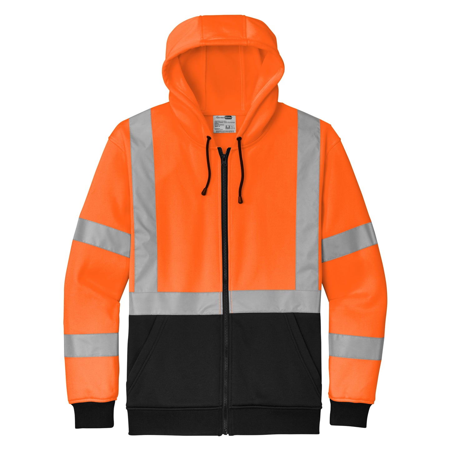 CornerStone ANSI 107 Class 3 Heavy-Duty Fleece Full-Zip Hoodie