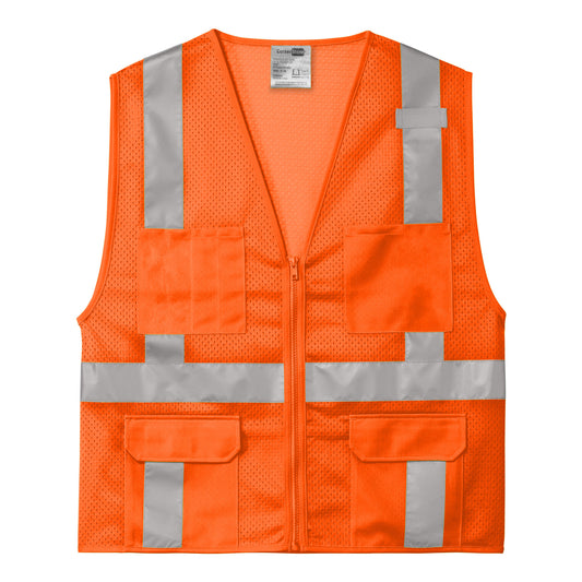 CornerStone ANSI 107 Class 2 Mesh Six-Pocket Zippered Vest