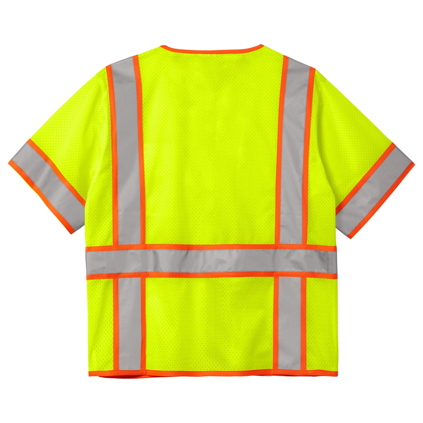 CornerStone ANSI 107 Class 3 Surveyor Mesh Zippered Two-Tone Short Sleeve Vest