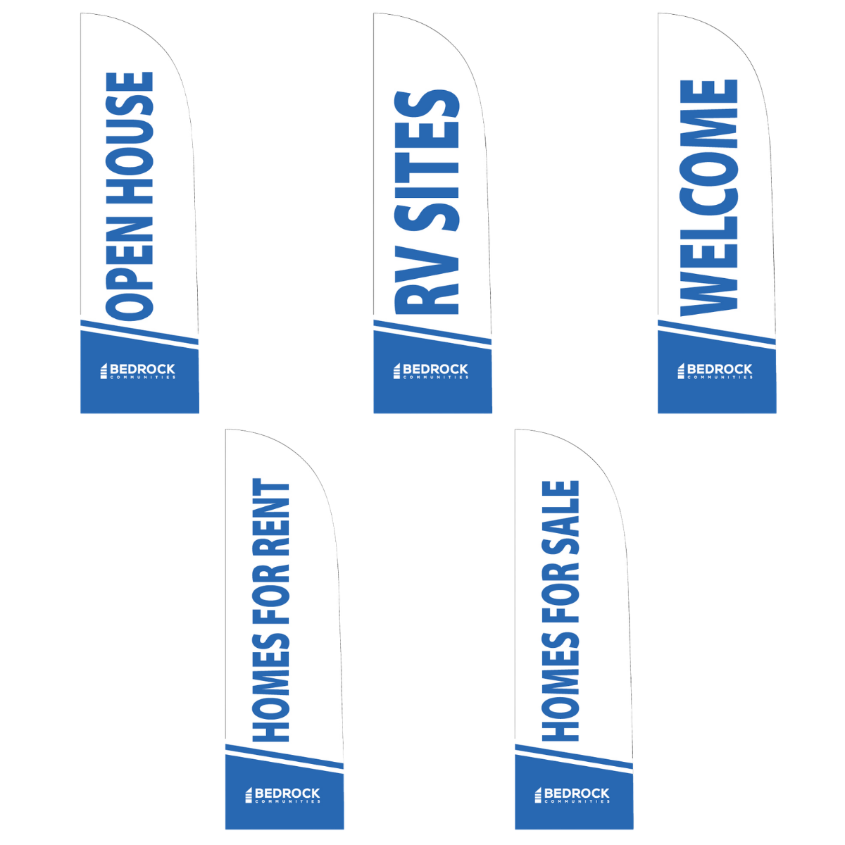 Bedrock Communities - 8ft Feather Flags