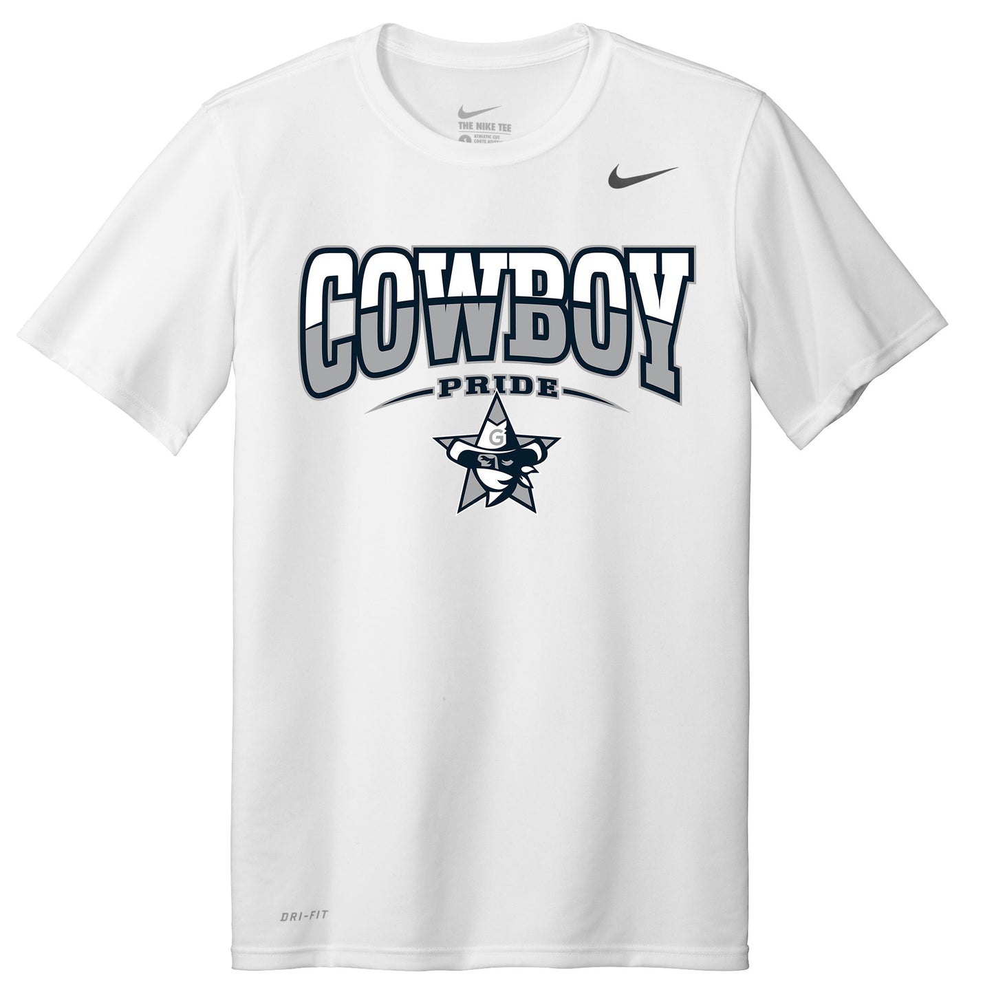 Gaither High School Nike Legend Tee with Printed Cowboys Logo