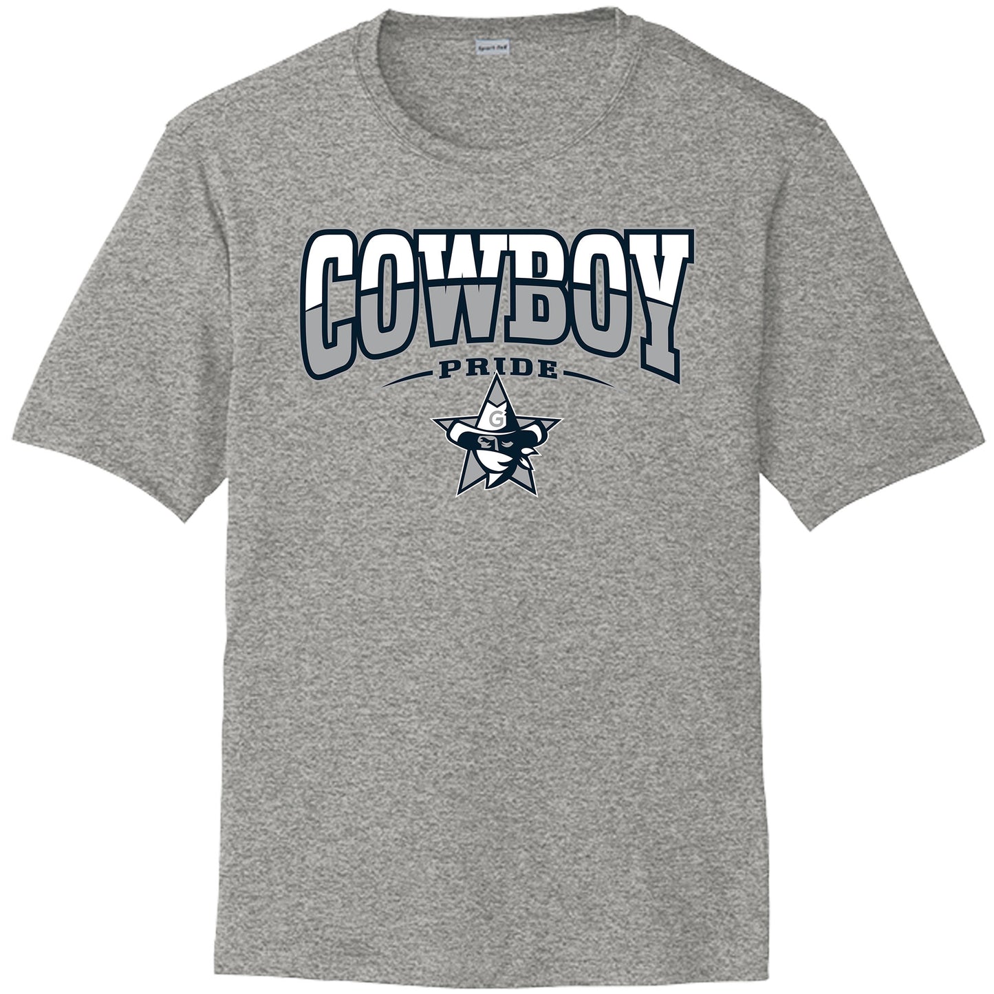 Gaither High School Drifit Shirt with Printed Cowboys Logo