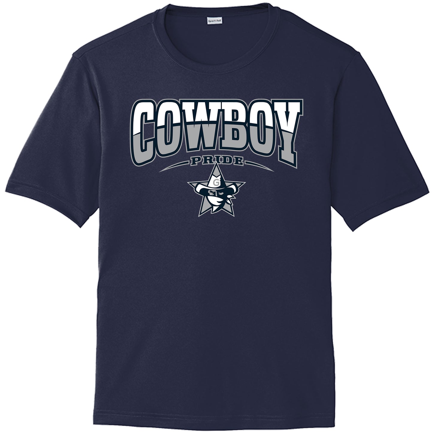 Gaither High School Drifit Shirt with Printed Cowboys Logo