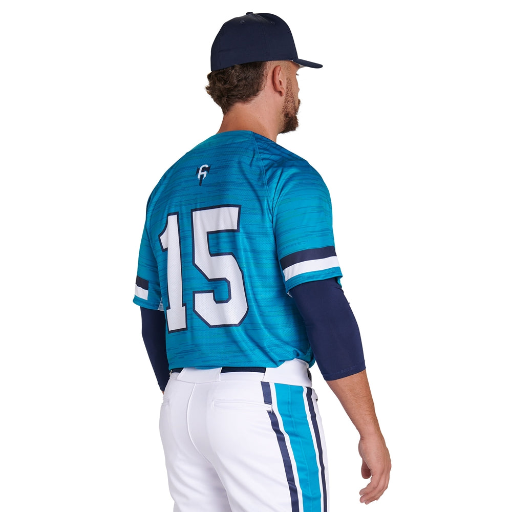 Juice Sublimated Full Button Pro Neck Short Sleeve Fitted Jersey