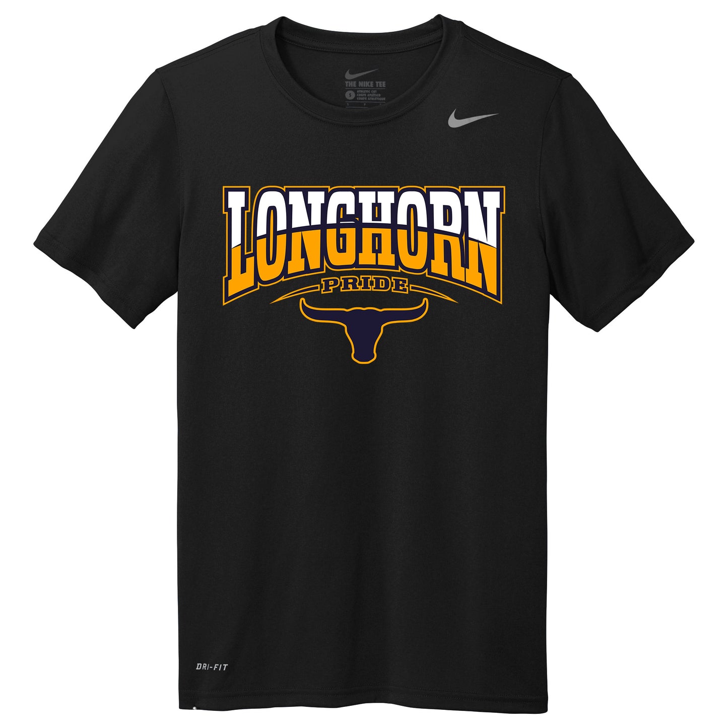 Lennard High School Nike Legend Tee with Printed Longhorns Logo