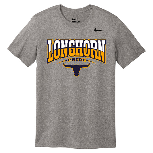 Lennard High School Nike Legend Tee with Printed Longhorns Logo