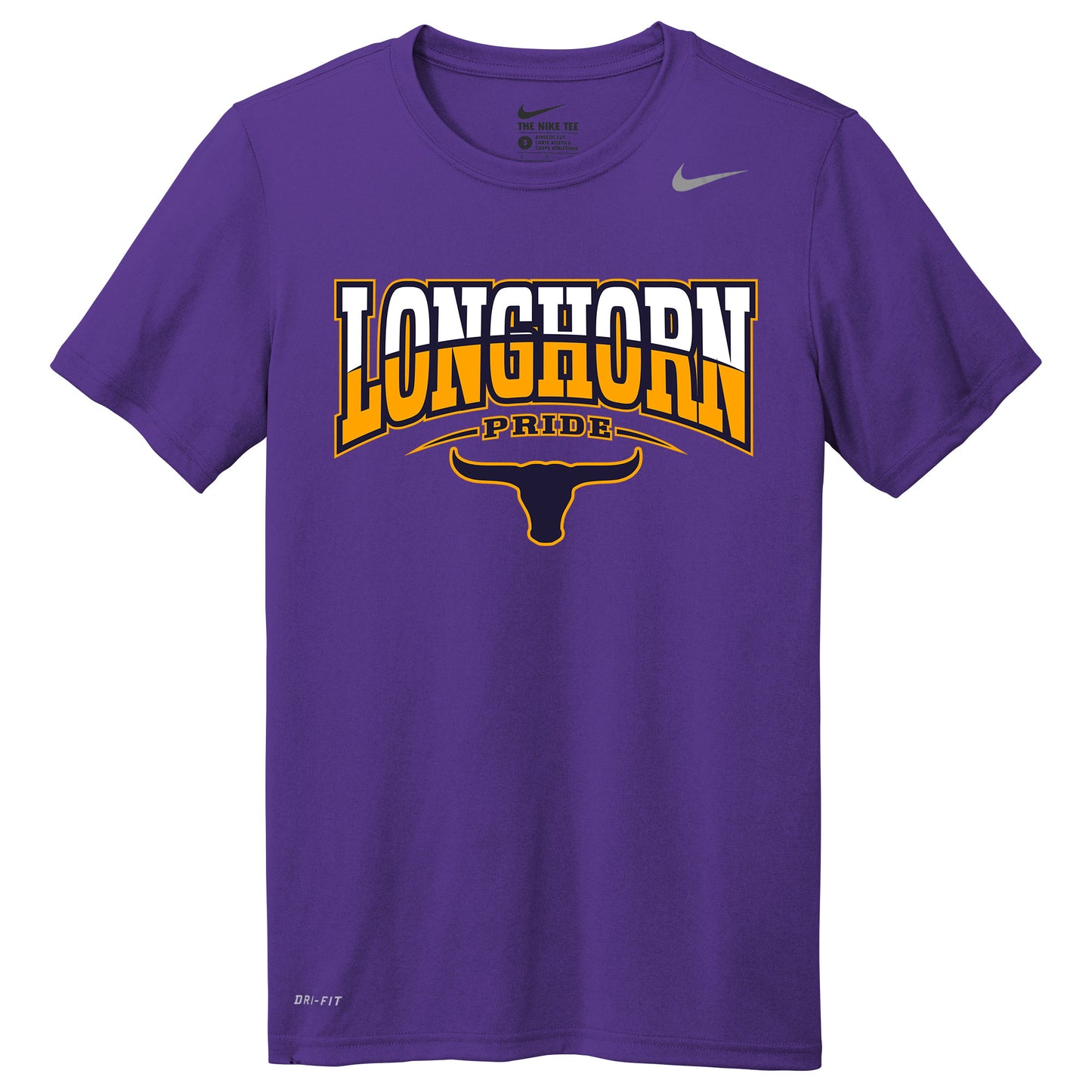 Lennard High School Nike Legend Tee with Printed Longhorns Logo