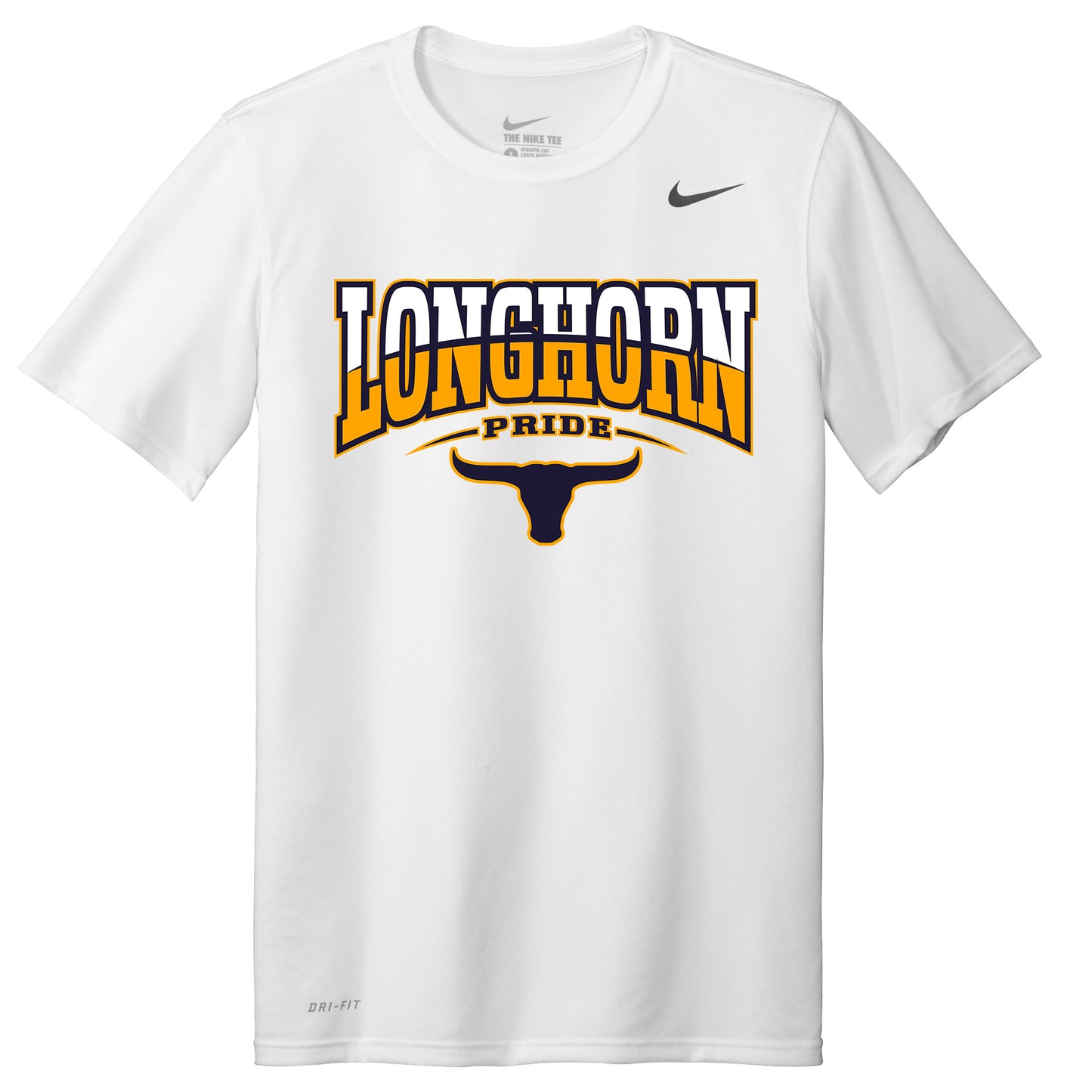 Lennard High School Nike Legend Tee with Printed Longhorns Logo