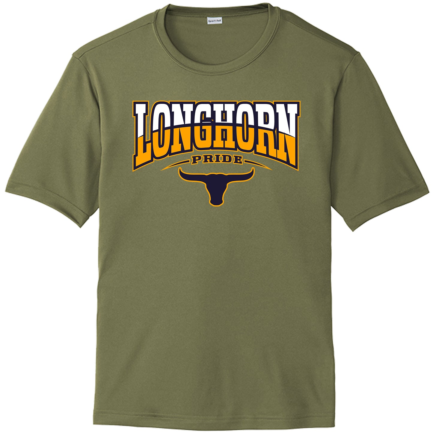 Lennard High School Drifit Shirt with Printed Longhorns Logo