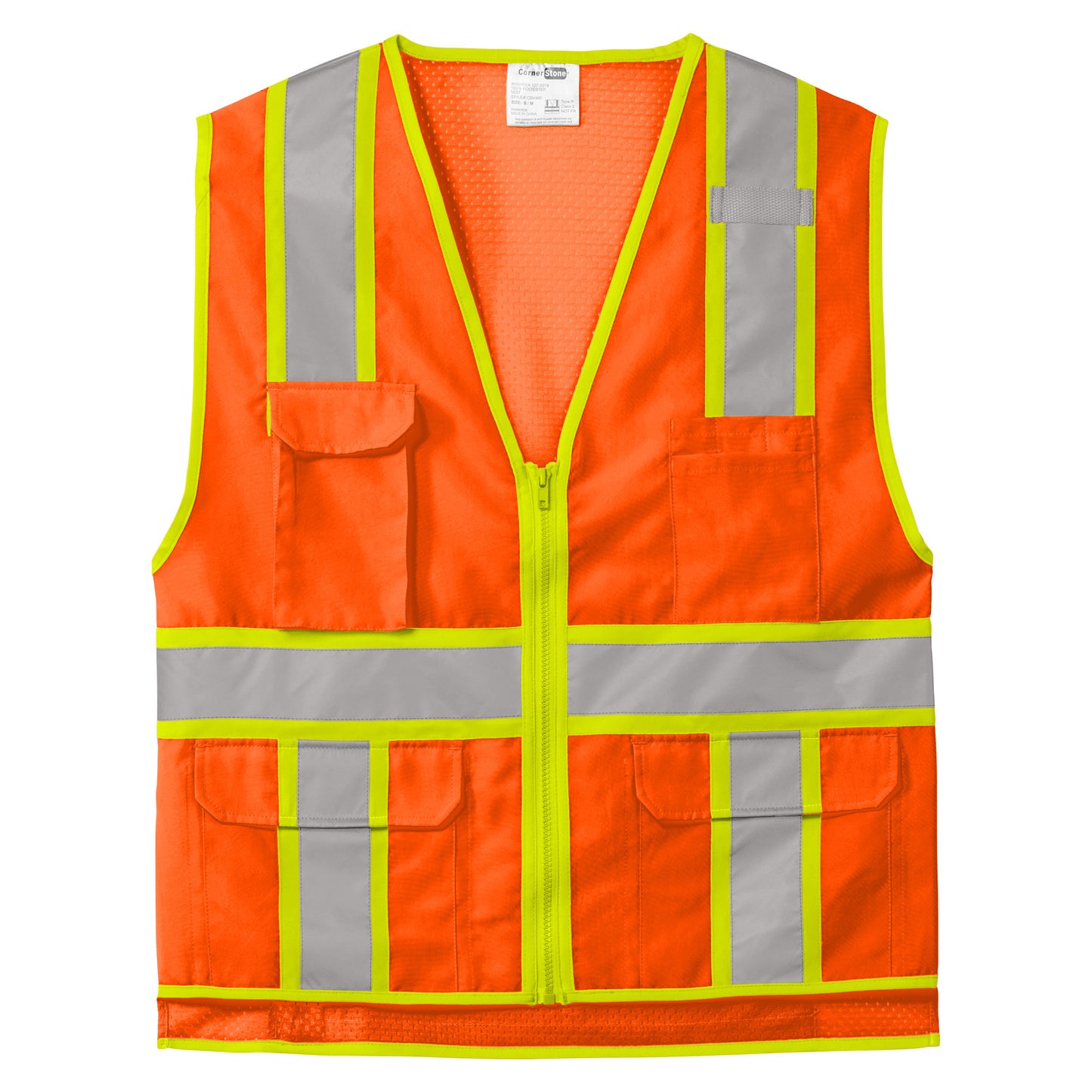 CornerStone ANSI 107 Class 2 Surveyor Zippered Two-Tone Vest