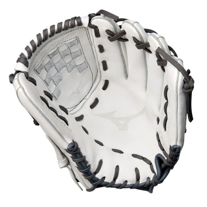 Mizuno MVP Prime Fastpitch Softball Glove, 12", RH, White-Grey
