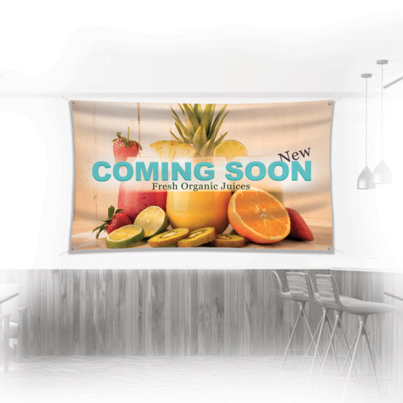 13oz. Scrim Vinyl Outdoor Banner - 8 feet (96 Inches) x 4 feet (48 Inches)