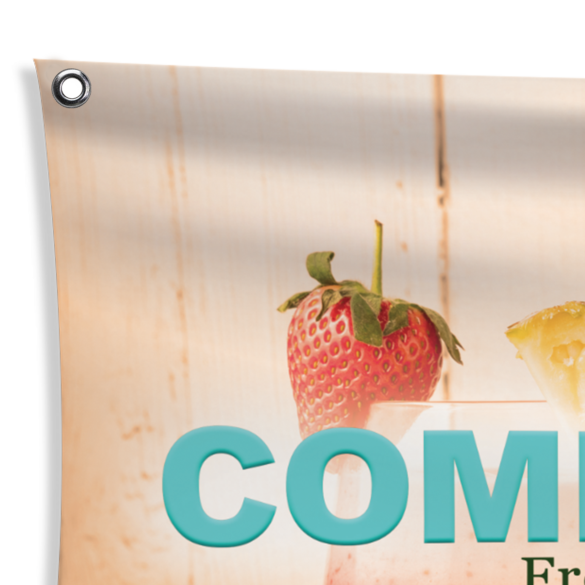 13oz. Scrim Vinyl Outdoor Banner - 8 feet (96 Inches) x 4 feet (48 Inches)