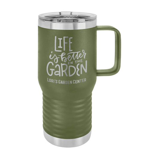 Polar Camel 20 oz. Vacuum Insulated Travel Mug with Slider Lid Olive Green