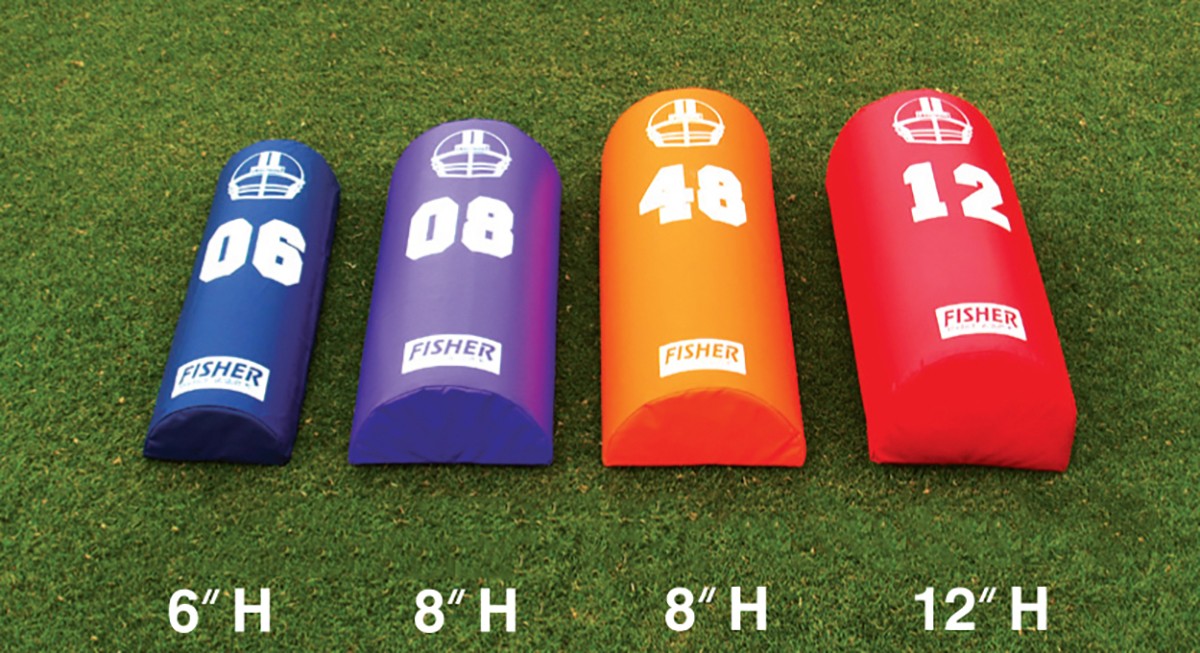 Fisher Half Round Football Dummy - 8"H X 16"W X 48"L