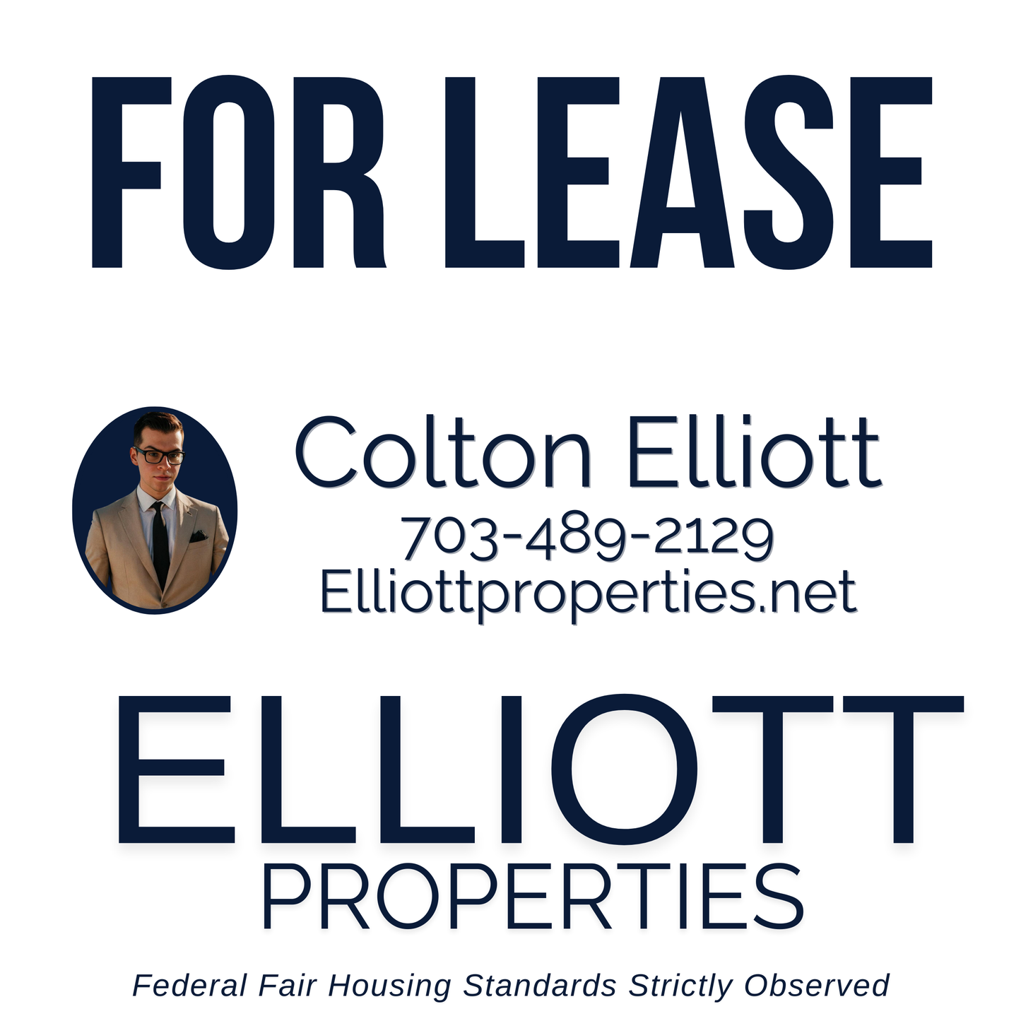 Elliott Properties - 24x24 Yard Signs (for yard post)