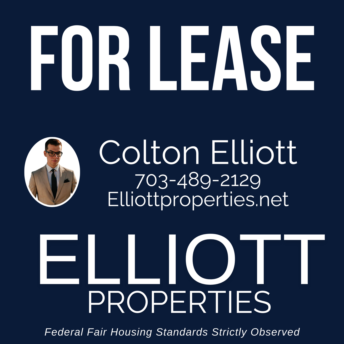 Elliott Properties - 24x24 Yard Signs (for yard post)