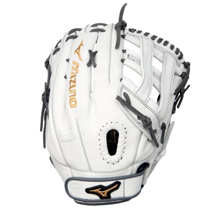 Mizuno MVP Prime Fastpitch Softball Glove, 13", RH, White-Grey