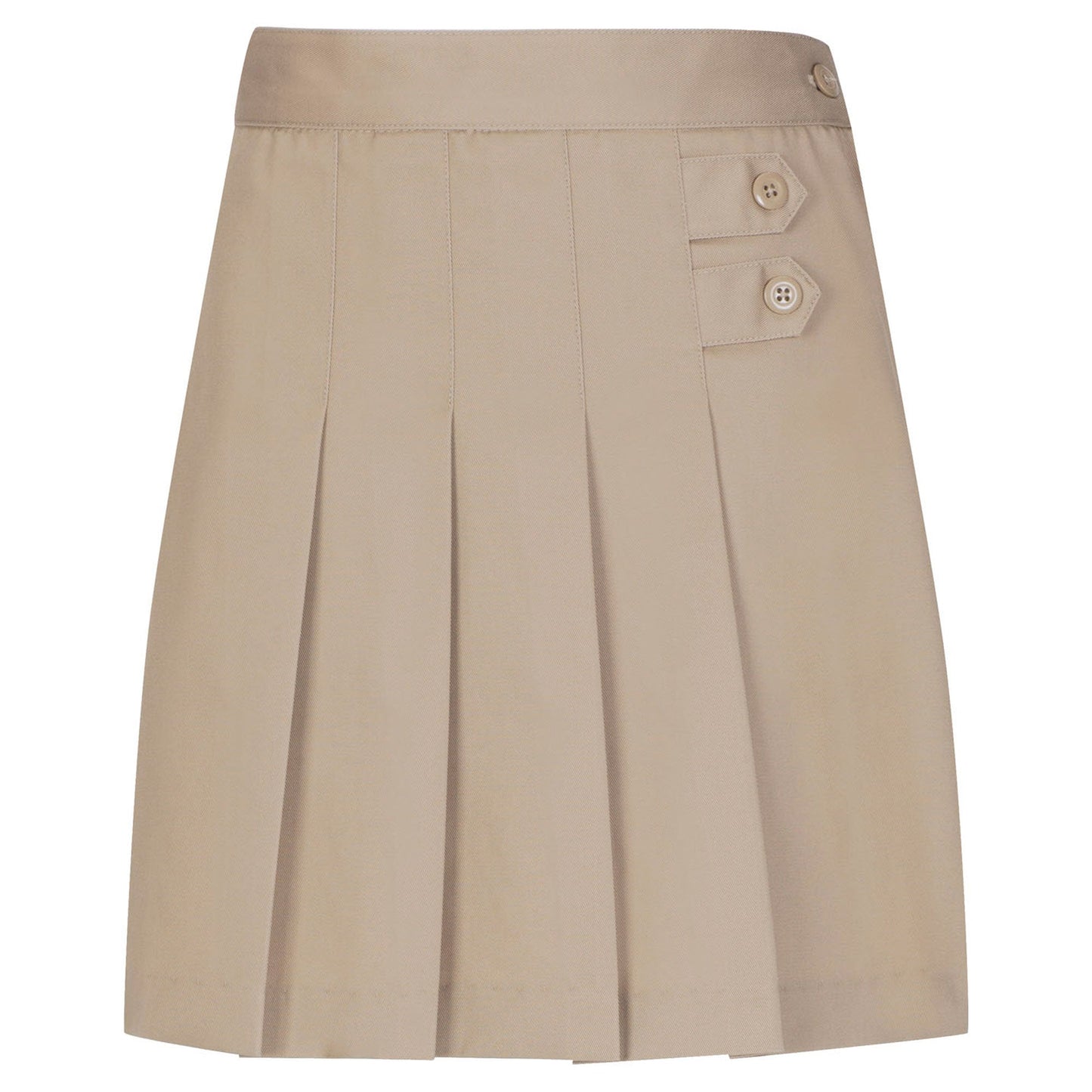 Girls Stretch Pleated Tab Scooter - KHAKI - SPECIAL ORDER!