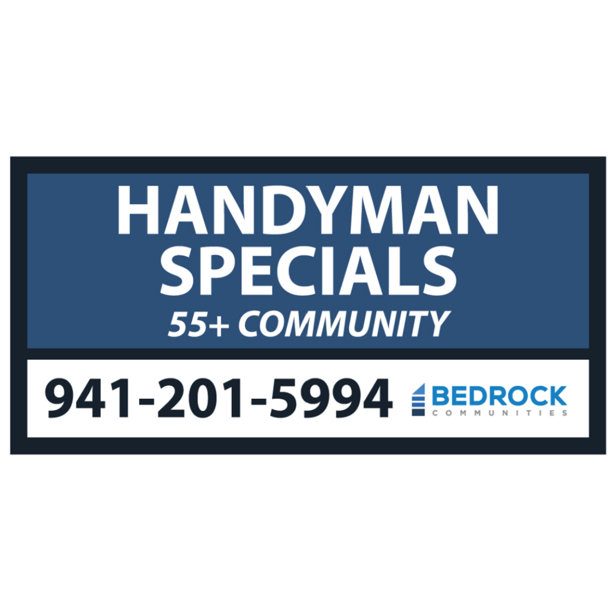 Bedrock Communities - 4ft x 8ft - Custom - Single Sided Banner w/ Grommets