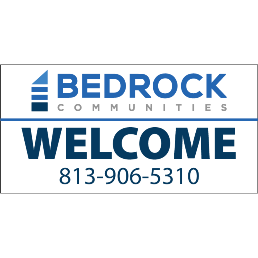 Bedrock Communities - 5ft x 10ft - Custom - Single Sided Banner w/ Grommets
