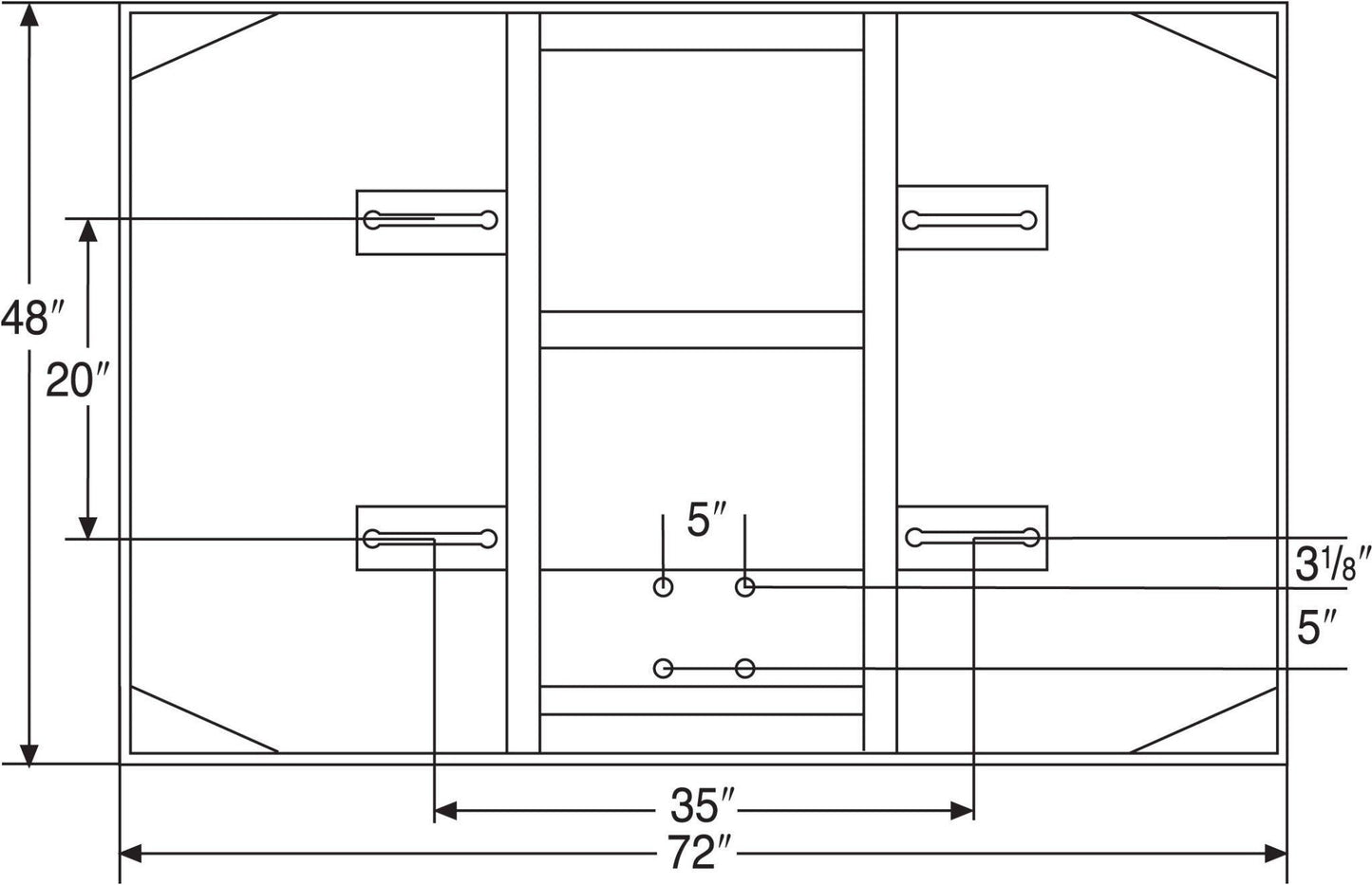 48" x 72" Tall Unbreakable "XL" Glass Competition Conversion Backboard