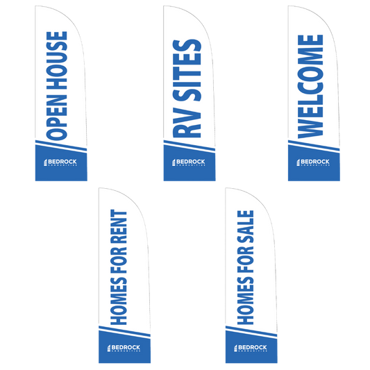 Bedrock Communities - 8ft Feather Flags
