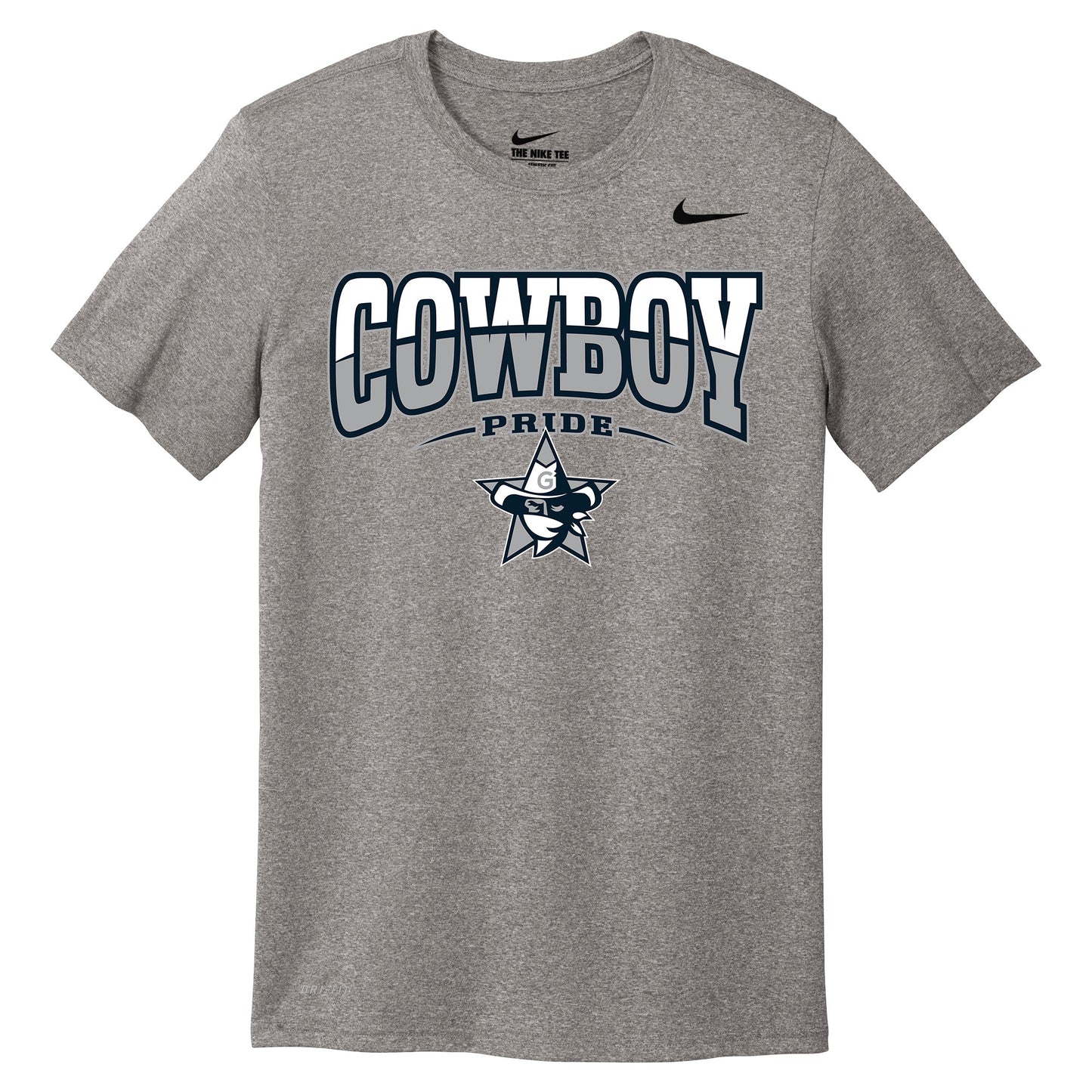 Gaither High School Nike Legend Tee with Printed Cowboys Logo