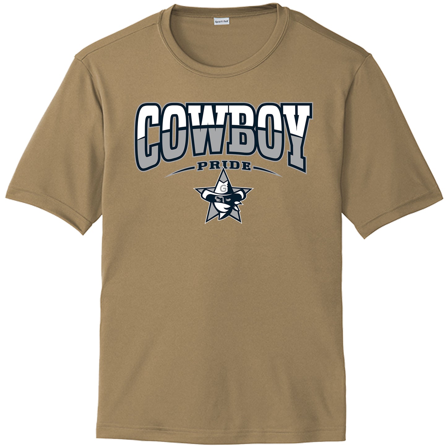 Gaither High School Drifit Shirt with Printed Cowboys Logo