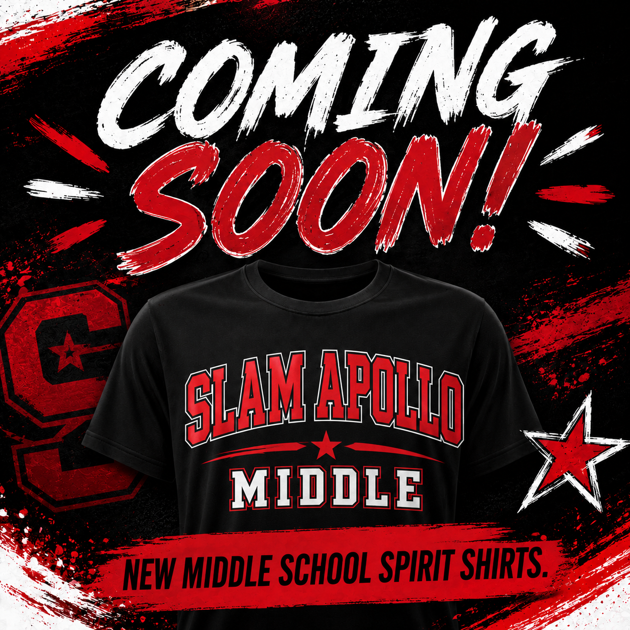 SLAM Apollo Middle Spirit Shirts (COMING SOON)