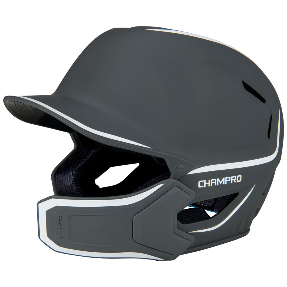 HXE Two-Tone Matte Baseball Helmet w/ Jaw Guard