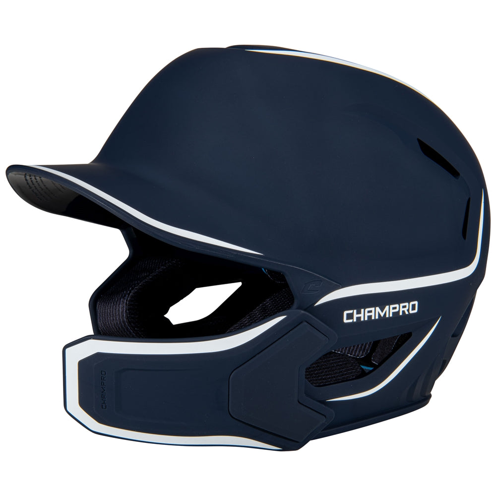 HXE Two-Tone Matte Baseball Helmet w/ Jaw Guard