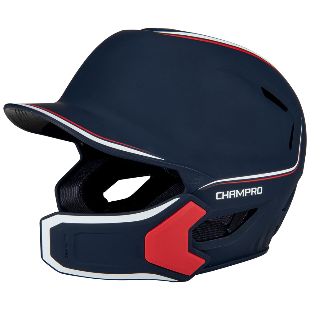 HXE Two-Tone Matte Baseball Helmet w/ Jaw Guard