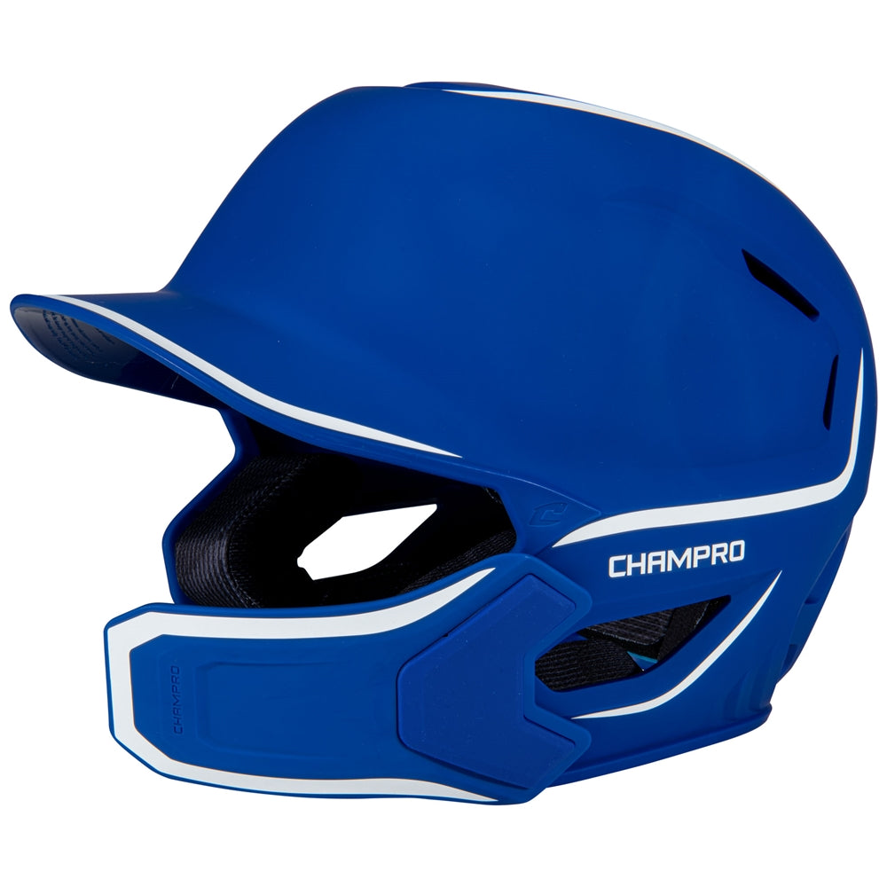 HXE Two-Tone Matte Baseball Helmet w/ Jaw Guard