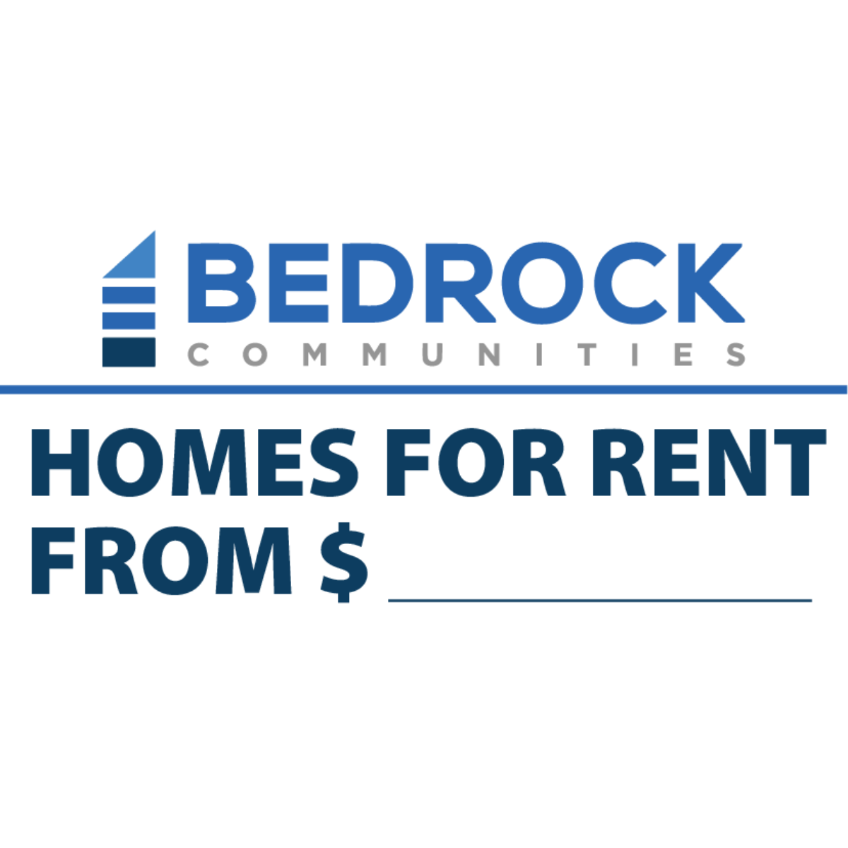 Bedrock Communities - 4ft x 8ft - Custom - Single Sided Banner w/ Grommets