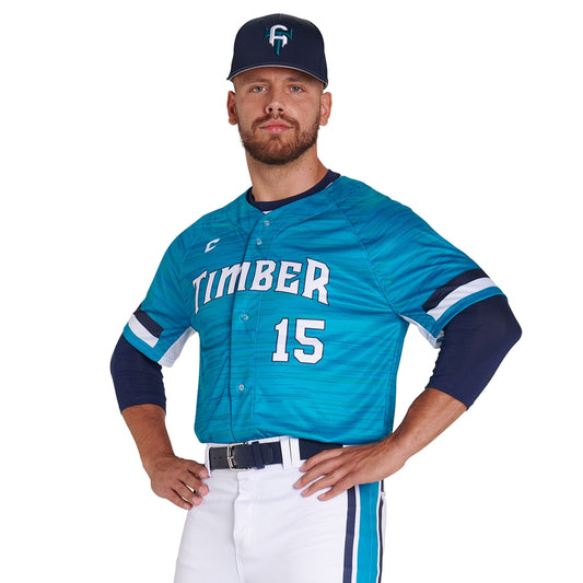 Juice Sublimated Full Button  Pro Neck Short Sleeve Fitted Jersey