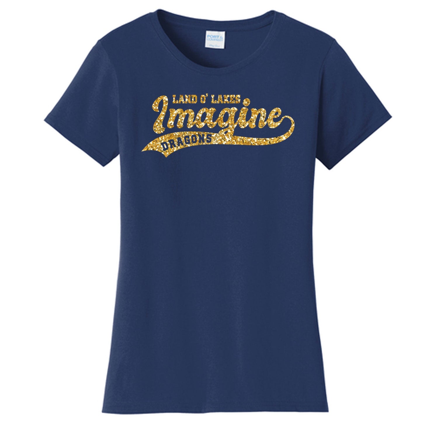 Imagine School Land O' Lakes Parent Ladies Spirit Tee Glitter