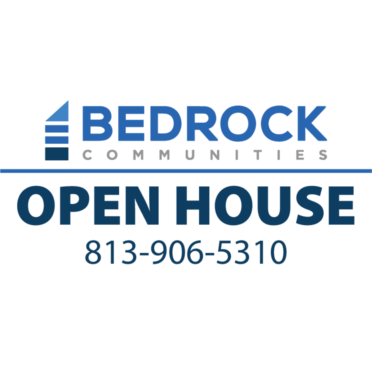 Bedrock Communities - 4ft x 8ft - Custom - Single Sided Banner w/ Grommets
