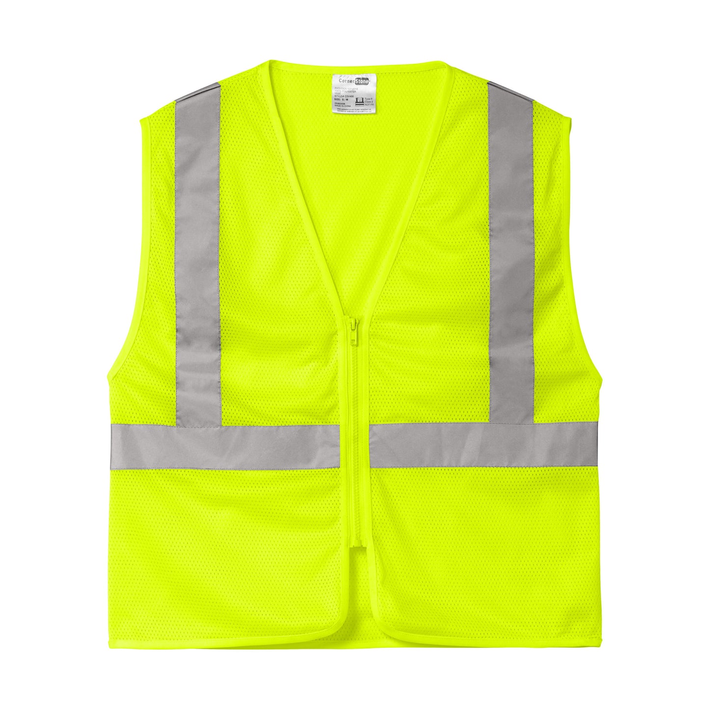 CornerStone ANSI 107 Class 2 Economy Mesh Zippered Vest