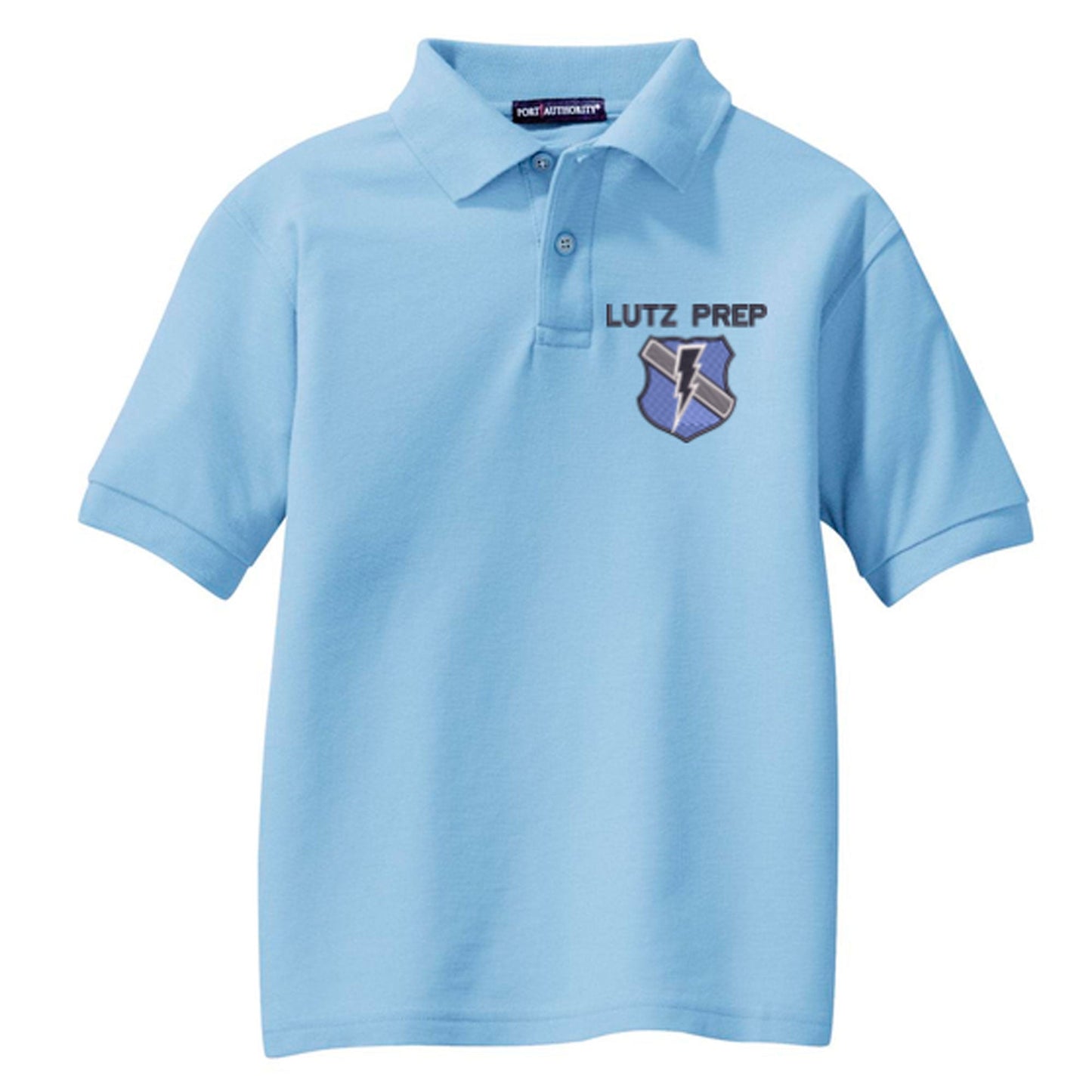 LP Elementary Unisex Cotton Polo (Light Blue & Navy)