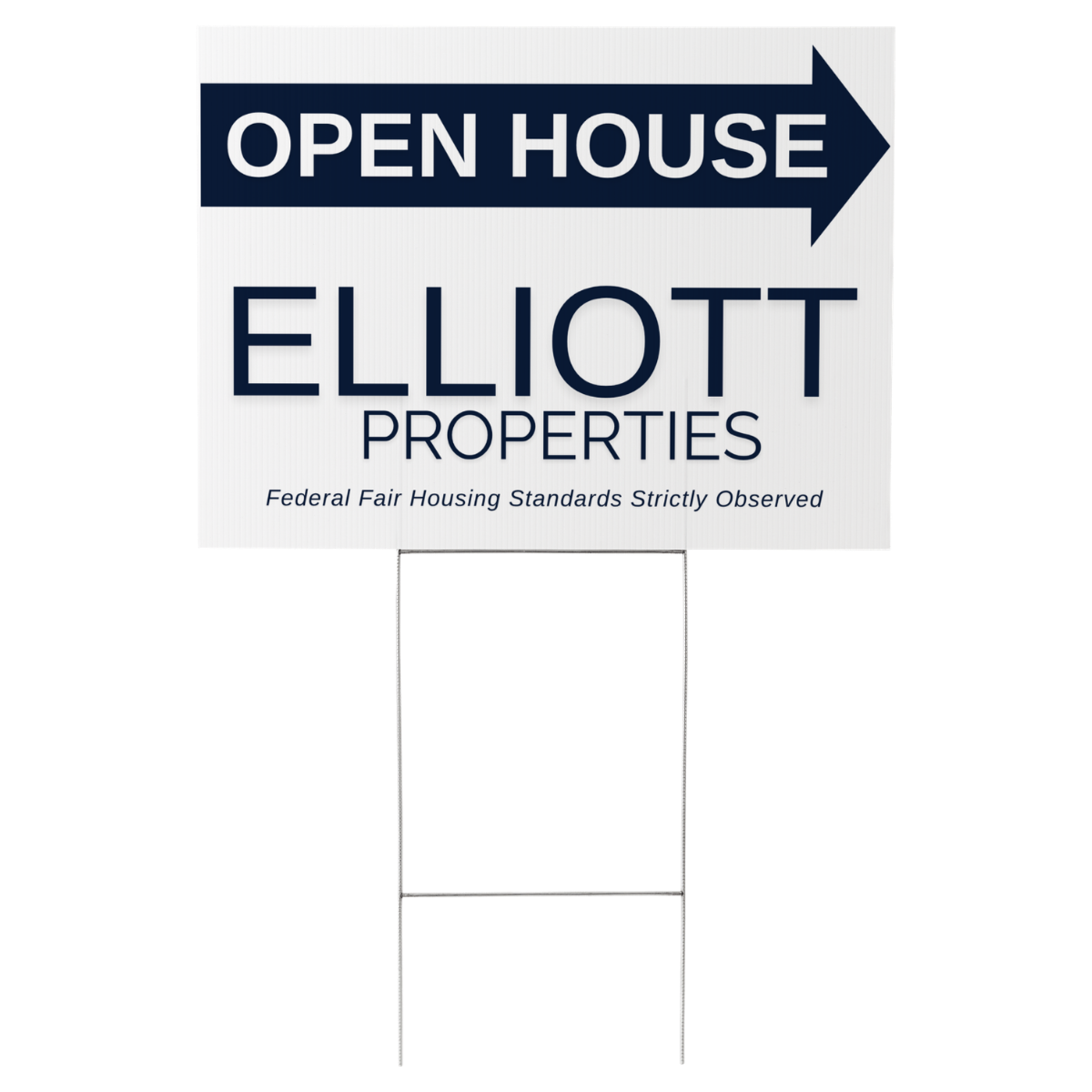 Elliott Properties - 24x18 Open House Signs