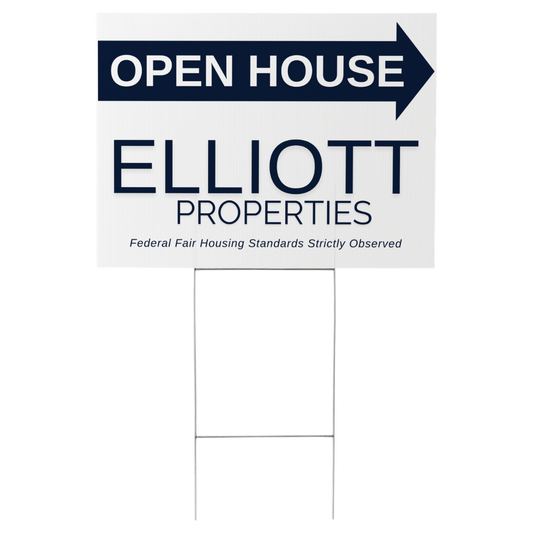Elliott Properties - 24x18 Open House Signs