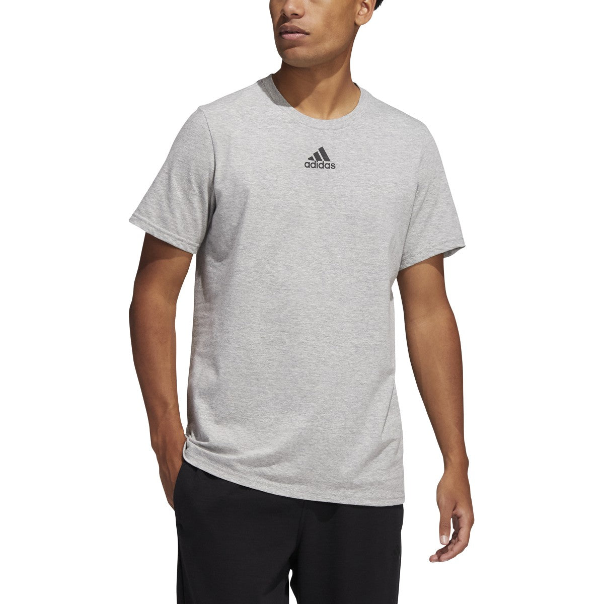 Adidas Amplifier Short Sleeve Tee - Medium Grey Heather