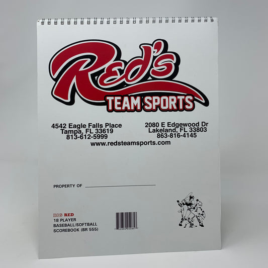 Big Red 18 Baseball/Softball Scorebook