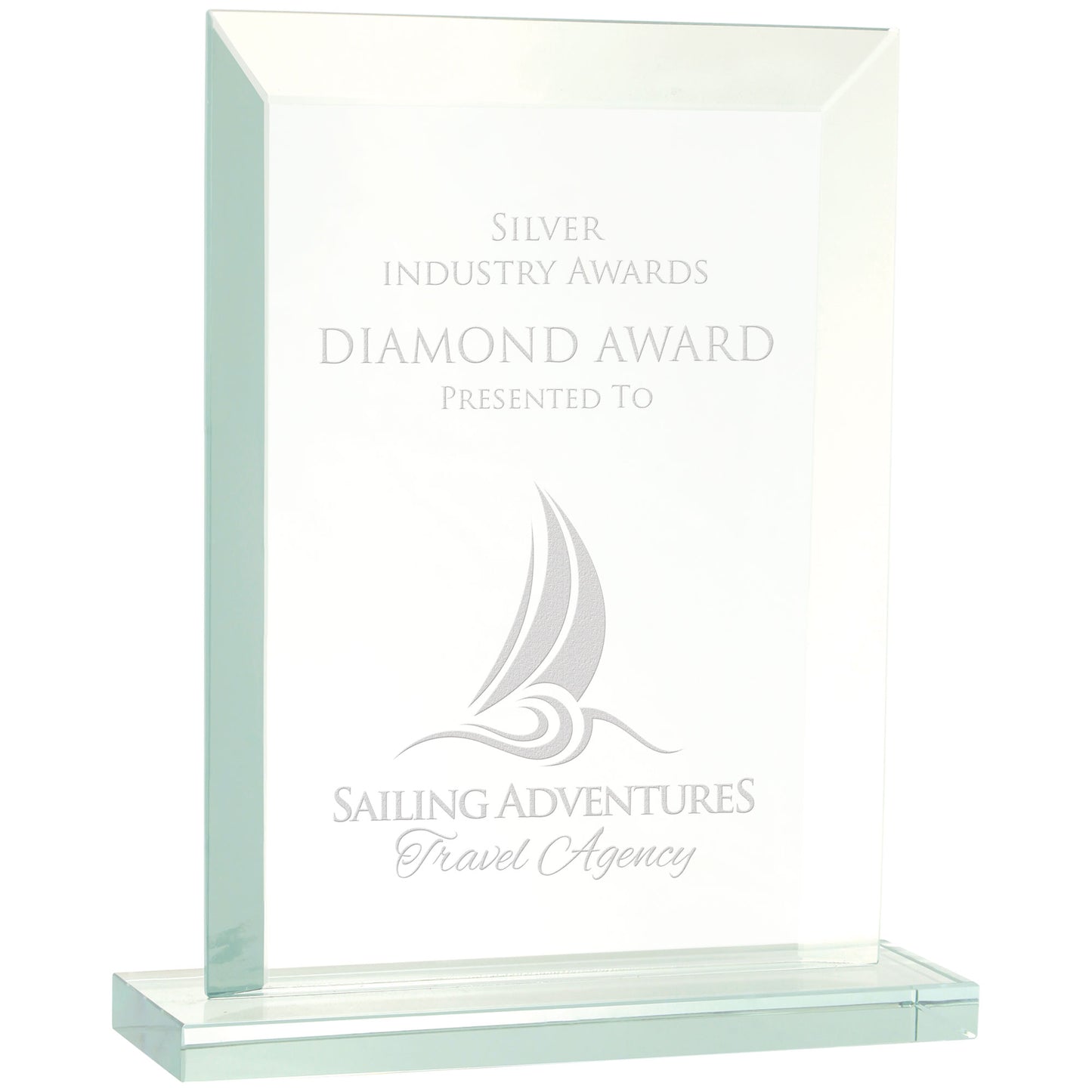 7 3/4" Rectangle Jade Glass Award